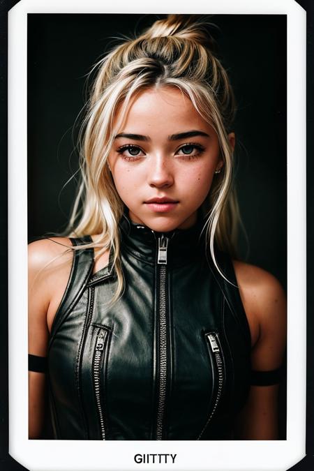 00177-974743226-JernauMix-photo of (l1vvydunne_0.99), closeup portrait, perfect hair, hair upsweep updo, posing, (Polaroid photo, biker outfit, zipper bod.png